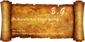 Bukovszky Georgina névjegykártya